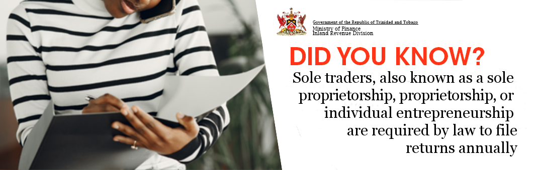 Sole traders are required by law to file returns annually